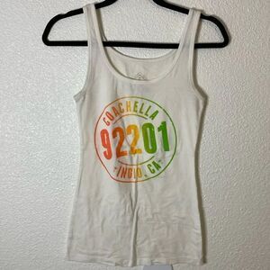 Coachella 92201 Indio CA Womens white tank- Size Small